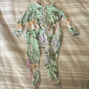 Posh Peanut Floral Baby Onesie with Zipper